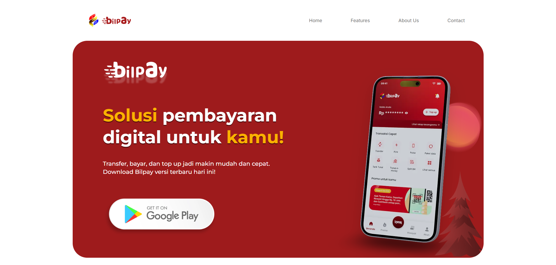 Bilpay Landing Page