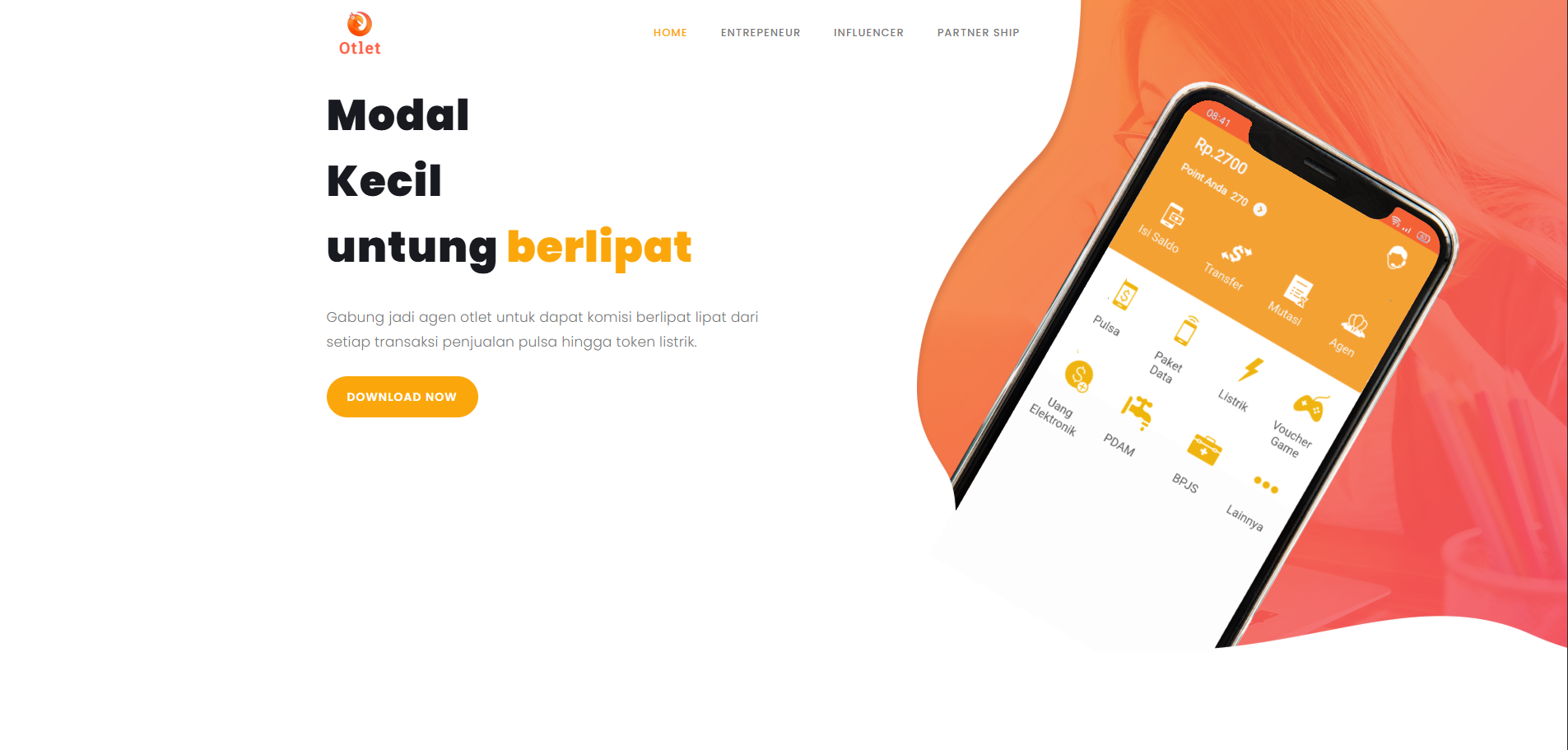Otlet Landing Page